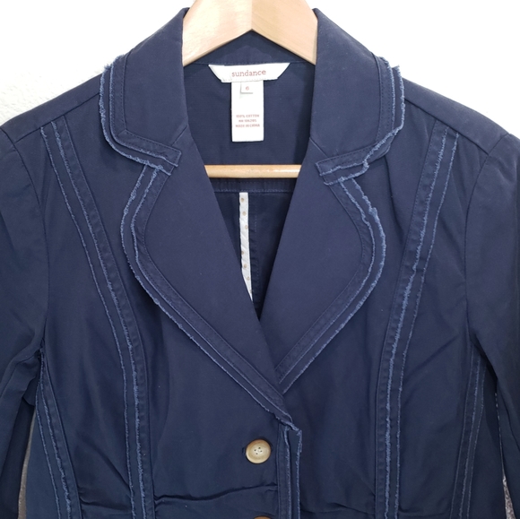 Sundance Navy Blazer Size 6 - Picture 2 of 11